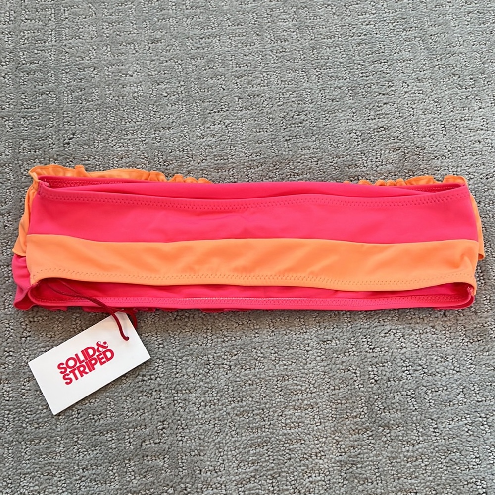 Solid And Striped Bikini Top - image 4